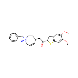 COc1cc2c(cc1OC)S[C@H](C(=O)C[C@H]1C=CC[N@+](C)(Cc3ccccc3)CC1)C2 ZINC000253837875