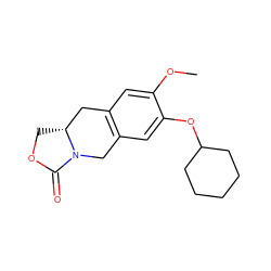 COc1cc2c(cc1OC1CCCCC1)CN1C(=O)OC[C@@H]1C2 ZINC001772605413