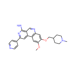 COc1cc2c(cc1OCC1CCN(C)CC1)ncc1c(N)nc(-c3ccncc3)cc12 ZINC000045259235