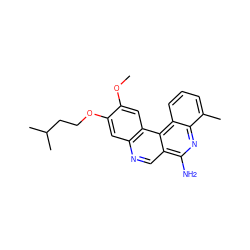 COc1cc2c(cc1OCCC(C)C)ncc1c(N)nc3c(C)cccc3c12 ZINC000028825068