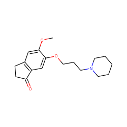 COc1cc2c(cc1OCCCN1CCCCC1)C(=O)CC2 ZINC000084711999