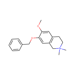 COc1cc2c(cc1OCc1ccccc1)C[N+](C)(C)CC2 ZINC001772617393