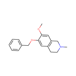 COc1cc2c(cc1OCc1ccccc1)CCN(C)C2 ZINC000004565982