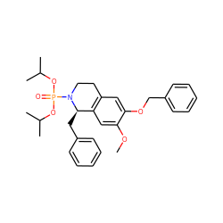 COc1cc2c(cc1OCc1ccccc1)CCN(P(=O)(OC(C)C)OC(C)C)[C@@H]2Cc1ccccc1 ZINC000029313845