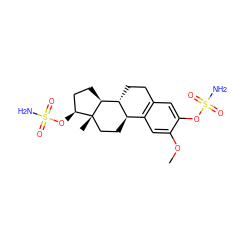 COc1cc2c(cc1OS(N)(=O)=O)CC[C@@H]1[C@@H]2CC[C@]2(C)[C@@H](OS(N)(=O)=O)CC[C@@H]12 ZINC000003975451