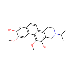 COc1cc2c(ccc3c4c(c(O)c(OC)c32)CN(C(C)C)CC4)cc1O ZINC000039161129