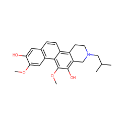 COc1cc2c(ccc3c4c(c(O)c(OC)c32)CN(CC(C)C)CC4)cc1O ZINC000039140964