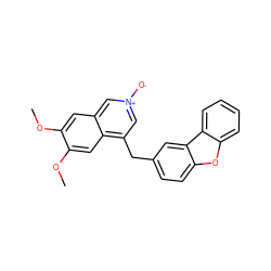 COc1cc2c[n+]([O-])cc(Cc3ccc4oc5ccccc5c4c3)c2cc1OC ZINC000145114550