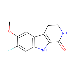 COc1cc2c3c([nH]c2cc1F)C(=O)NCC3 ZINC000013118297