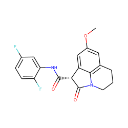 COc1cc2c3c(c1)[C@@H](C(=O)Nc1cc(F)ccc1F)C(=O)N3CCC2 ZINC000026162561