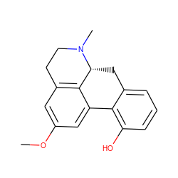 COc1cc2c3c(c1)-c1c(O)cccc1C[C@H]3N(C)CC2 ZINC000029136090