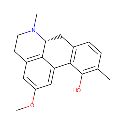 COc1cc2c3c(c1)-c1c(ccc(C)c1O)C[C@H]3N(C)CC2 ZINC000028823246