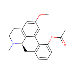 COc1cc2c3c(c1)-c1c(cccc1OC(C)=O)C[C@H]3N(C)CC2 ZINC000040395234