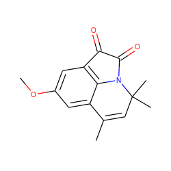 COc1cc2c3c(c1)C(C)=CC(C)(C)N3C(=O)C2=O ZINC000001824489