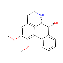 COc1cc2c3c(c1OC)-c1ccccc1[C@@H](O)[C@H]3NCC2 ZINC000014635282