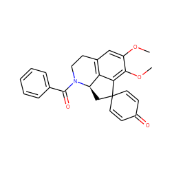 COc1cc2c3c(c1OC)C1(C=CC(=O)C=C1)C[C@H]3N(C(=O)c1ccccc1)CC2 ZINC000000908841