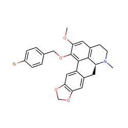 COc1cc2c3c(c1OCc1ccc(Br)cc1)-c1cc4c(cc1C[C@@H]3N(C)CC2)OCO4 ZINC000473153324