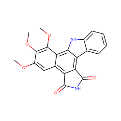 COc1cc2c3c(c4c5ccccc5[nH]c4c2c(OC)c1OC)C(=O)NC3=O ZINC000013681661