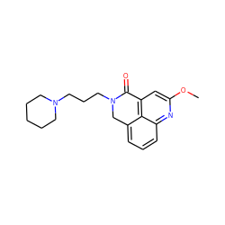 COc1cc2c3c(cccc3n1)CN(CCCN1CCCCC1)C2=O ZINC000169351721