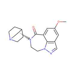 COc1cc2c3c(cnn3CCN([C@@H]3CN4CCC3CC4)C2=O)c1 ZINC000115175934