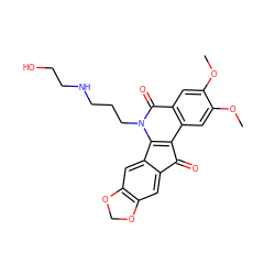 COc1cc2c3c(n(CCCNCCO)c(=O)c2cc1OC)-c1cc2c(cc1C3=O)OCO2 ZINC000001656709