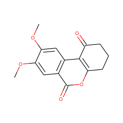 COc1cc2c3c(oc(=O)c2cc1OC)CCCC3=O ZINC000013604085