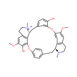 COc1cc2c3cc1Oc1cc(ccc1O)C[C@@H]1c4c(cc(OC)c(O)c4Oc4ccc(cc4)C[C@@H]3N(C)CC2)CC[N+]1(C)C ZINC000003978083