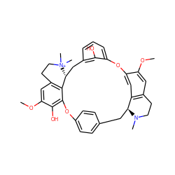 COc1cc2c3cc1Oc1cccc(c1O)C[C@@H]1c4c(cc(OC)c(O)c4Oc4ccc(cc4)C[C@@H]3N(C)CC2)CC[N+]1(C)C ZINC000036079937