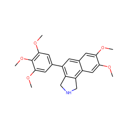 COc1cc2cc(-c3cc(OC)c(OC)c(OC)c3)c3c(c2cc1OC)CNC3 ZINC000001740637