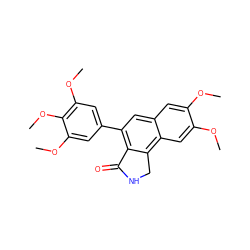 COc1cc2cc(-c3cc(OC)c(OC)c(OC)c3)c3c(c2cc1OC)CNC3=O ZINC000001731090