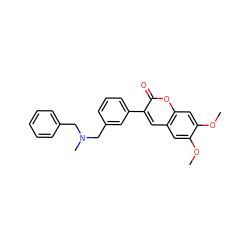 COc1cc2cc(-c3cccc(CN(C)Cc4ccccc4)c3)c(=O)oc2cc1OC ZINC000028710680