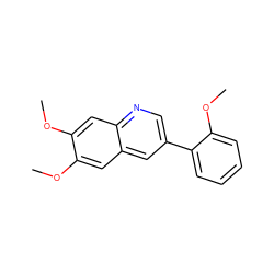 COc1cc2cc(-c3ccccc3OC)cnc2cc1OC ZINC000013737710