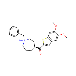 COc1cc2cc(C(=O)[C@H]3CCC[N@@+](C)(Cc4ccccc4)CC3)sc2cc1OC ZINC000261137752