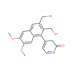 COc1cc2cc(CO)c(CO)c(C3=CC=NC(=O)C3)c2cc1OC ZINC000026646097