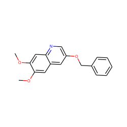 COc1cc2cc(OCc3ccccc3)cnc2cc1OC ZINC000003834031