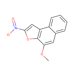 COc1cc2ccccc2c2cc([N+](=O)[O-])oc12 ZINC000001574602