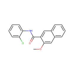 COc1cc2ccccc2cc1C(=O)Nc1ccccc1Cl ZINC000000247787