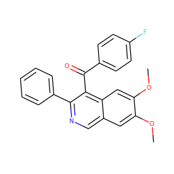 COc1cc2cnc(-c3ccccc3)c(C(=O)c3ccc(F)cc3)c2cc1OC ZINC000036388735