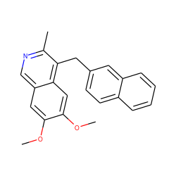 COc1cc2cnc(C)c(Cc3ccc4ccccc4c3)c2cc1OC ZINC000145116957