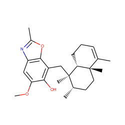 COc1cc2nc(C)oc2c(C[C@]2(C)[C@@H](C)CC[C@@]3(C)C(C)=CCC[C@H]32)c1O ZINC000103240702