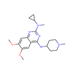 COc1cc2nc(N(C)C3CC3)nc(NC3CCN(C)CC3)c2cc1OC ZINC001772614529