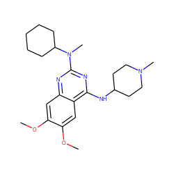 COc1cc2nc(N(C)C3CCCCC3)nc(NC3CCN(C)CC3)c2cc1OC ZINC001772598791