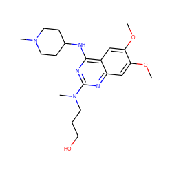 COc1cc2nc(N(C)CCCO)nc(NC3CCN(C)CC3)c2cc1OC ZINC001772651059