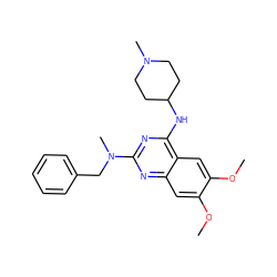 COc1cc2nc(N(C)Cc3ccccc3)nc(NC3CCN(C)CC3)c2cc1OC ZINC001772571824