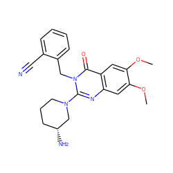 COc1cc2nc(N3CCC[C@@H](N)C3)n(Cc3ccccc3C#N)c(=O)c2cc1OC ZINC000006716416