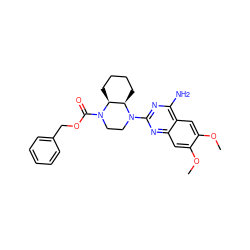 COc1cc2nc(N3CCN(C(=O)OCc4ccccc4)[C@H]4CCCC[C@H]43)nc(N)c2cc1OC ZINC000142087841