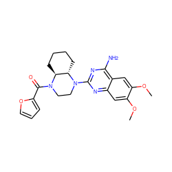 COc1cc2nc(N3CCN(C(=O)c4ccco4)[C@H]4CCCC[C@@H]43)nc(N)c2cc1OC ZINC000003872167