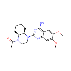 COc1cc2nc(N3CCN(C(C)=O)[C@H]4CCCC[C@H]43)nc(N)c2cc1OC ZINC000224608509