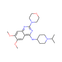 COc1cc2nc(N3CCOCC3)nc(NC3CCN(C(C)C)CC3)c2cc1OC ZINC001772576834