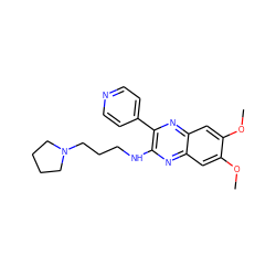 COc1cc2nc(NCCCN3CCCC3)c(-c3ccncc3)nc2cc1OC ZINC000115765210